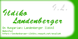 ildiko landenberger business card
